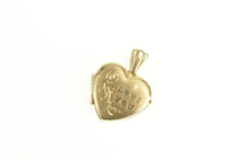 Load image into Gallery viewer, 14K I Love You Heart Photo Picture Locket Pendant Yellow Gold