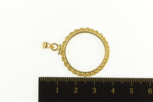 Load image into Gallery viewer, 14K 21.1mm Rope Trim Coin Holder Bezel Pendant Yellow Gold