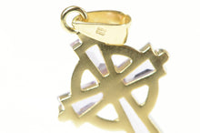 Load image into Gallery viewer, 14K Baguette Amethyst Cross Christian Faith Symbol Pendant Yellow Gold