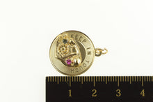 Load image into Gallery viewer, 14K Keep In Touch 1960&#39;s Telephone Forget Me Not Charm/Pendant Yellow Gold