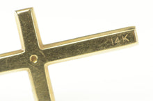 Load image into Gallery viewer, 14K Art Deco Diamond Inset Cross Christian Faith Pendant Yellow Gold