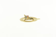Load image into Gallery viewer, 14K Good Luck Bon Voyage Retro 1960&#39;s Plane Charm/Pendant Yellow Gold