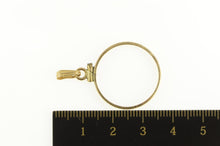 Load image into Gallery viewer, 14K 1/4 oz. Gold Panda Coin Holder Grooved Bezel Pendant Yellow Gold