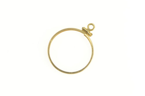 14K $5 Gold 1840-1929 Coin Holder Bezel Charm/Pendant Yellow Gold