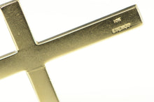 Load image into Gallery viewer, 10K Ornate Floral Etched Design Cross Christian Pendant Yellow Gold