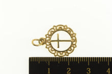 Load image into Gallery viewer, 14K Cross Christian Faith Filigree Religious Charm/Pendant Yellow Gold