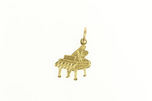14K Diamond Cut Piano Musical Instrument Charm/Pendant Yellow Gold