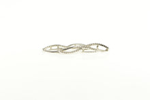 Load image into Gallery viewer, 10K 0.30 Ctw Diamond Encrusted Wavy Loop Swirl Pendant White Gold