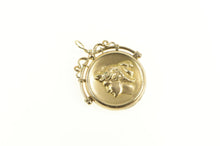 Load image into Gallery viewer, 14K Victorian Lady Ornate High Relief Medallion Charm/Pendant Yellow Gold