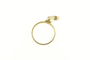 14K 1/4 oz. Gold Panda Coin Holder Bezel Pendant Yellow Gold