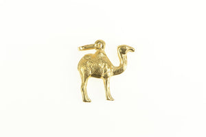 14K 3D Puffy High Relief Camel Desert Animal Charm/Pendant Yellow Gold