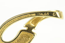 Load image into Gallery viewer, 14K Diamond Black Opal Wavy Loop Statement Pendant Yellow Gold