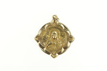 Load image into Gallery viewer, 14K Ornate Victorian Mother Mary Jesus Christian Pendant Yellow Gold