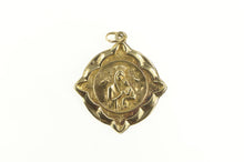 Load image into Gallery viewer, 14K Ornate Victorian Mother Mary Jesus Christian Pendant Yellow Gold