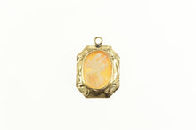 Load image into Gallery viewer, 14K Ornate Carved Lady Shell Cameo Charm/Pendant Yellow Gold