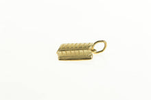 Load image into Gallery viewer, 14K 3D Etched Book Literature Writer Library Charm/Pendant Yellow Gold