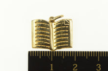 Load image into Gallery viewer, 14K 3D Etched Book Literature Writer Library Charm/Pendant Yellow Gold