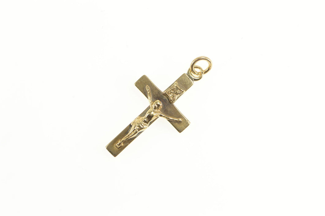 10K Cross Crucifix Jesus Christ Faith Symbol Charm/Pendant Yellow Gold