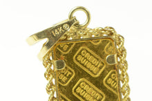 Load image into Gallery viewer, 14K Credit Suisse 1g One Gram Bar Ingot Charm/Pendant Yellow Gold