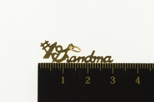 Load image into Gallery viewer, 14K #1 Number One Grandma Grandmother Word Charm/Pendant Yellow Gold