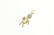 Load image into Gallery viewer, 14K April Birthstone Baby Syn. Cubic Zirconia Charm/Pendant Yellow Gold
