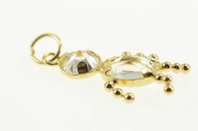 Load image into Gallery viewer, 14K April Birthstone Baby Syn. Cubic Zirconia Charm/Pendant Yellow Gold
