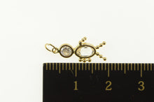 Load image into Gallery viewer, 14K April Birthstone Baby Syn. Cubic Zirconia Charm/Pendant Yellow Gold