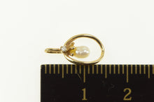 Load image into Gallery viewer, 14K Retro Pearl Diamond Accent Oval Statement Pendant Yellow Gold