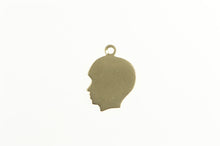 Load image into Gallery viewer, 14K Retro Boy Profile Child Kid&#39;s Engravable Charm/Pendant Yellow Gold