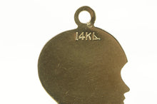 Load image into Gallery viewer, 14K Retro Boy Profile Child Kid&#39;s Engravable Charm/Pendant Yellow Gold