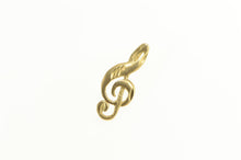 Load image into Gallery viewer, 14K Diamond Cut Treble Clef Music Symbol Charm/Pendant Yellow Gold