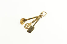 Load image into Gallery viewer, 14K Kitchen Utensil Spatula Whisk Spoon Charm/Pendant Yellow Gold