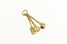 Load image into Gallery viewer, 14K Kitchen Utensil Spatula Whisk Spoon Charm/Pendant Yellow Gold