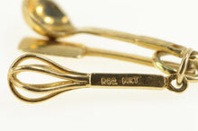 Load image into Gallery viewer, 14K Kitchen Utensil Spatula Whisk Spoon Charm/Pendant Yellow Gold