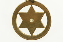 Load image into Gallery viewer, 14K Diamond Ornate Star of David Jewish Faith Charm/Pendant Yellow Gold