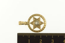 Load image into Gallery viewer, 14K Diamond Ornate Star of David Jewish Faith Charm/Pendant Yellow Gold