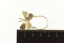 Load image into Gallery viewer, 14K Checkered Pattern Butterfly Charm Holder Loop Pendant Yellow Gold