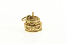 Load image into Gallery viewer, 14K 3D Birthday Cake Happy Birthday Charm/Pendant Yellow Gold