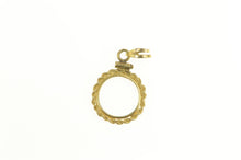 Load image into Gallery viewer, 14K Gold $1 One Dollar Holder Bezel Charm/Pendant Yellow Gold