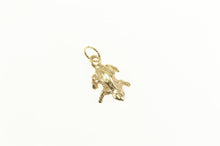 Load image into Gallery viewer, 14K Frog Toad Diamond Cut Animal Charm/Pendant Yellow Gold