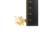 Load image into Gallery viewer, 14K 1960&#39;s Carved Coral Rose Vine Bridal Set Ring Yellow Gold