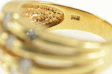 Load image into Gallery viewer, 14K 0.68 Ctw Diamond Tiered Layered Statement Ring Yellow Gold