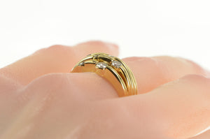14K 0.68 Ctw Diamond Tiered Layered Statement Ring Yellow Gold