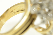 Load image into Gallery viewer, 14K 2.28 Ctw 1960&#39;s Diamond Cluster Statement Ring Yellow Gold