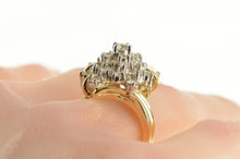 Load image into Gallery viewer, 14K 2.28 Ctw 1960&#39;s Diamond Cluster Statement Ring Yellow Gold