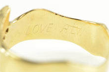 Load image into Gallery viewer, 14K Diamond Wavy Design Retro Wedding Ring Yellow Gold