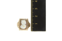 Load image into Gallery viewer, 14K Ornate Carved Coral Shell Cameo Statement Ring Yellow Gold