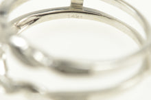 Load image into Gallery viewer, 14K Diamond Twist Design Wedding Guard Band Ring White Gold