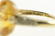 Load image into Gallery viewer, 14K Pear Citrine Diamond Pave Cocktail Ring Yellow Gold