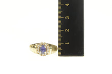 Load image into Gallery viewer, 10K Natural Sapphire Diamond Halo Engagement Ring Yellow Gold